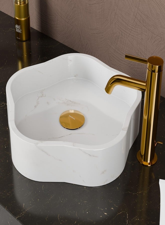 B BACKLINE وصلة تصريف منبثقة من النحاس الأصفر مقاس 5 بوصات لحوض الغسيل | وصلة تصريف ملولبة بالكامل مقاس 32 مم للحوض (ذهبي لامع، 5 بوصات) - Image 5